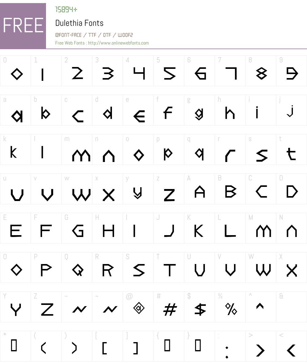 Dulethia Font Screenshots