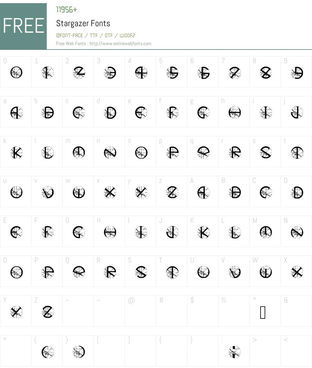 Stargazer Font Screenshots