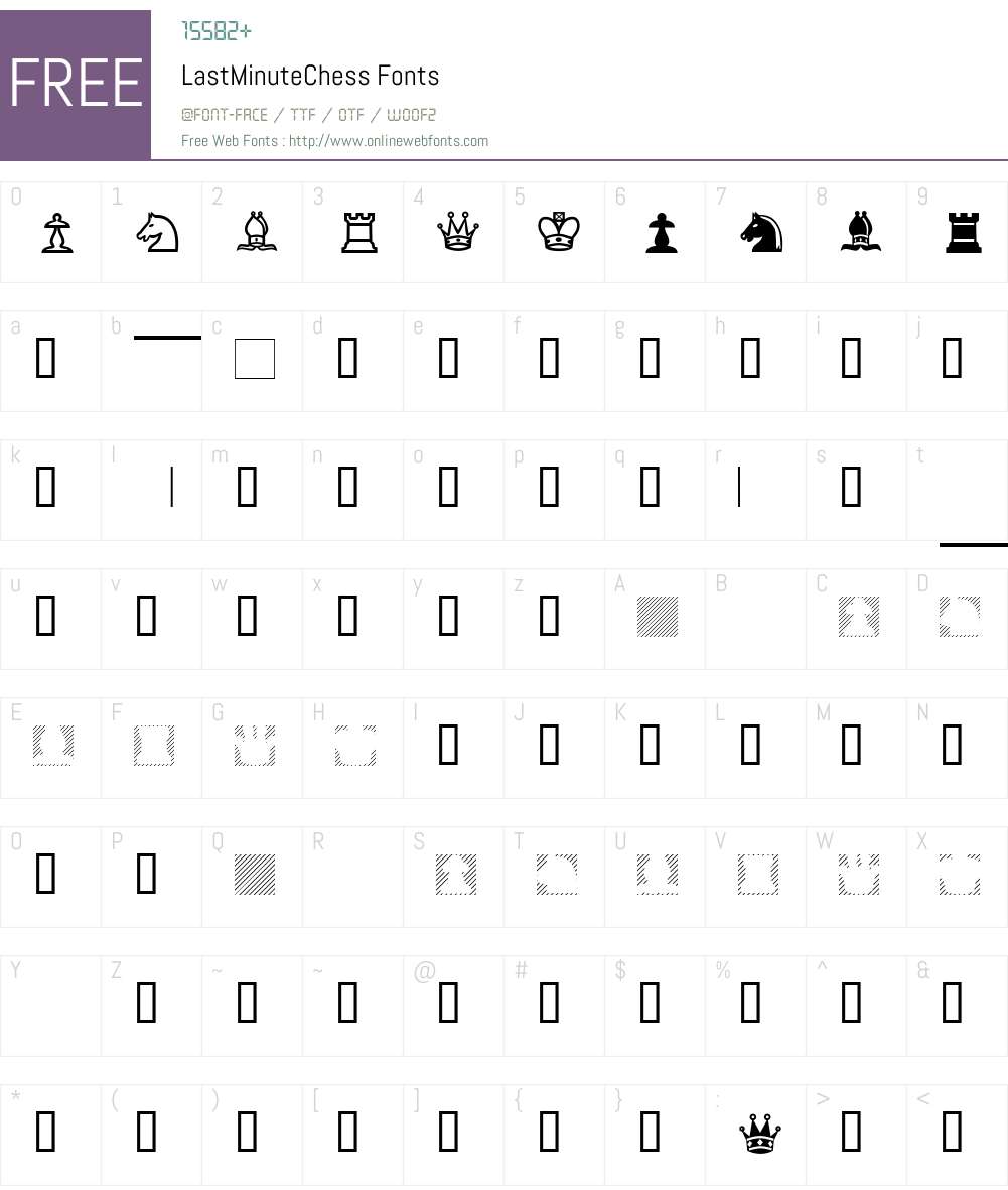 LastMinuteChess Font Screenshots