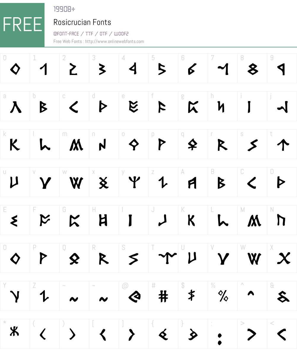 Rosicrucian Font Screenshots