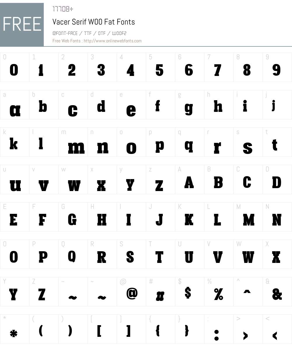 Vacer Serif Font Screenshots