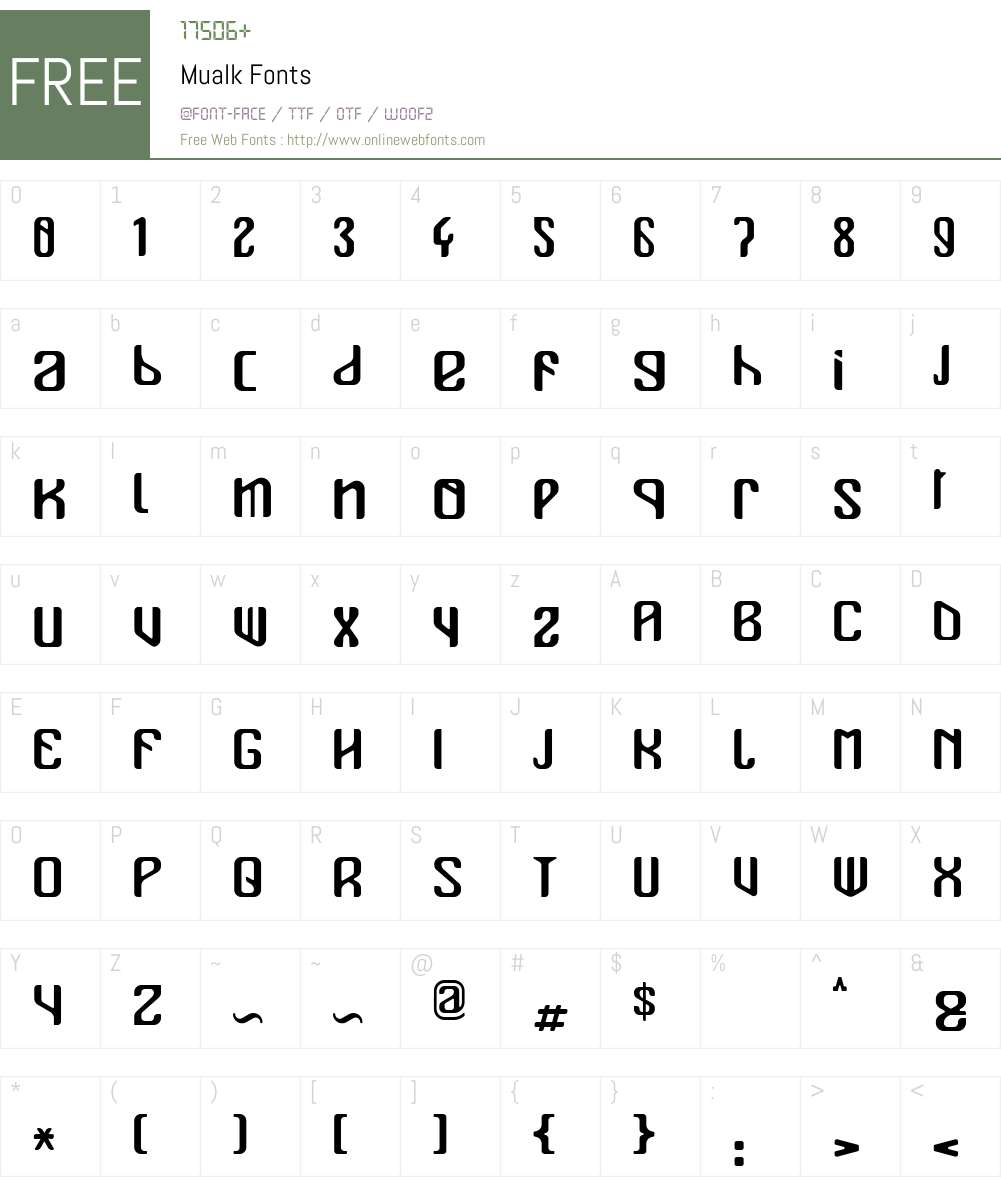 Mualk Font Screenshots