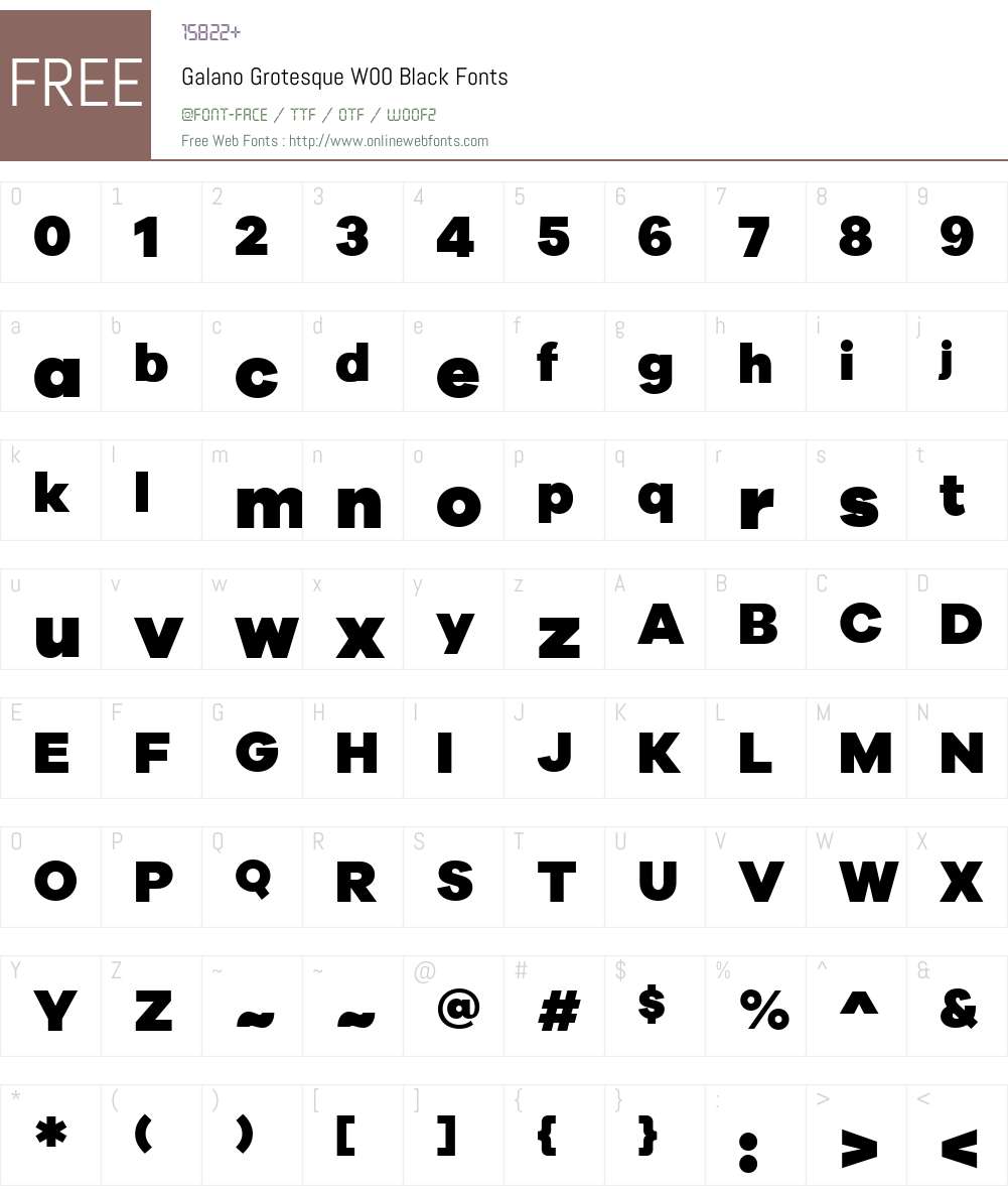 GalanoGrotesqueW00-Black Font Screenshots