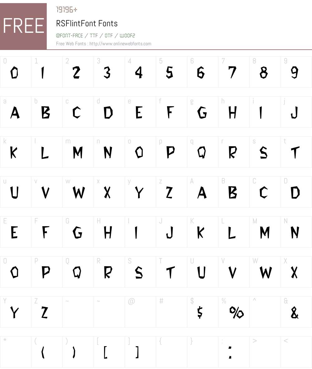 RSFlintFont Font Screenshots