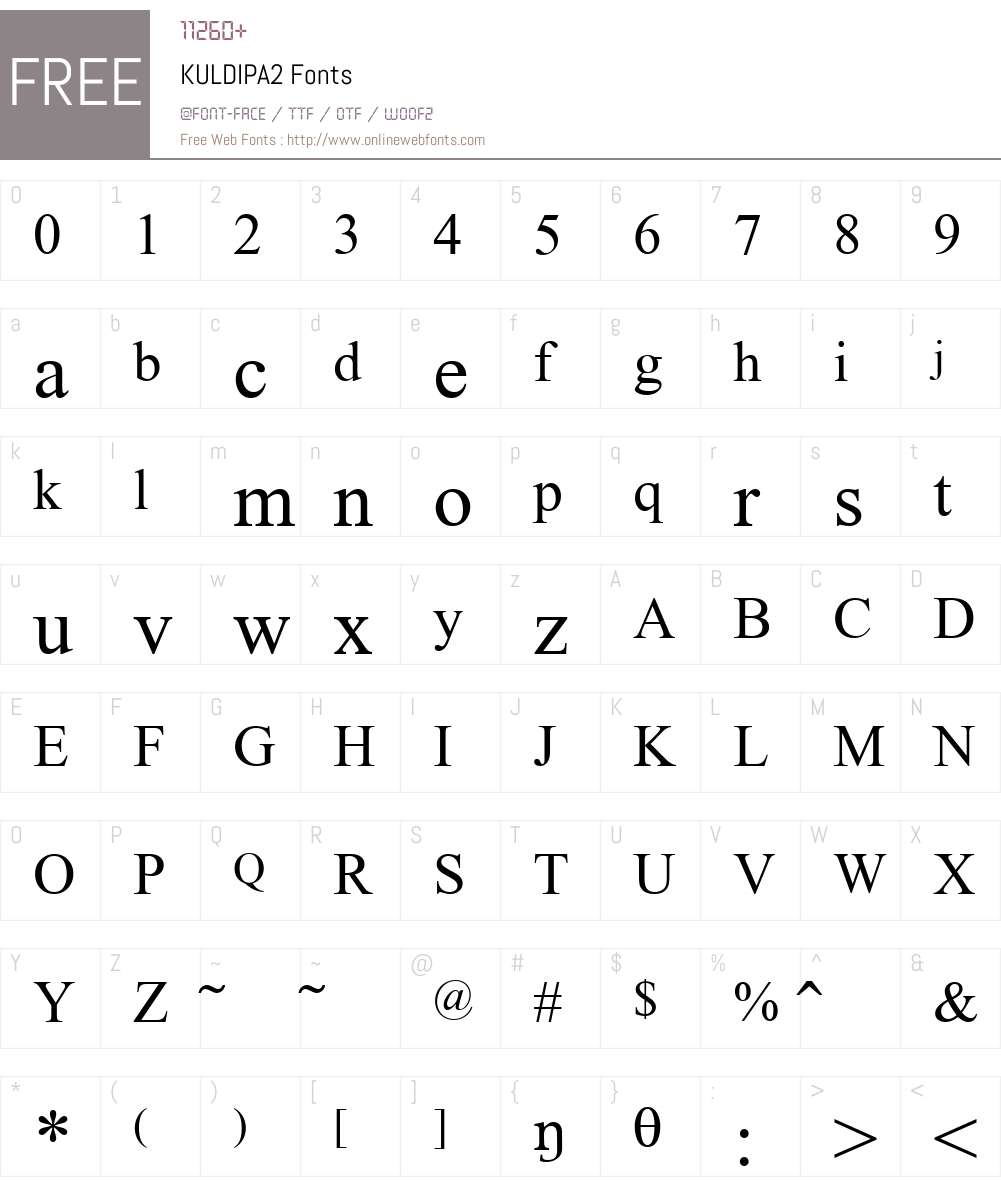 KULDIPA2 Font Screenshots