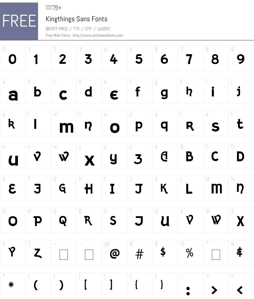 Kingthings Sans Font Screenshots