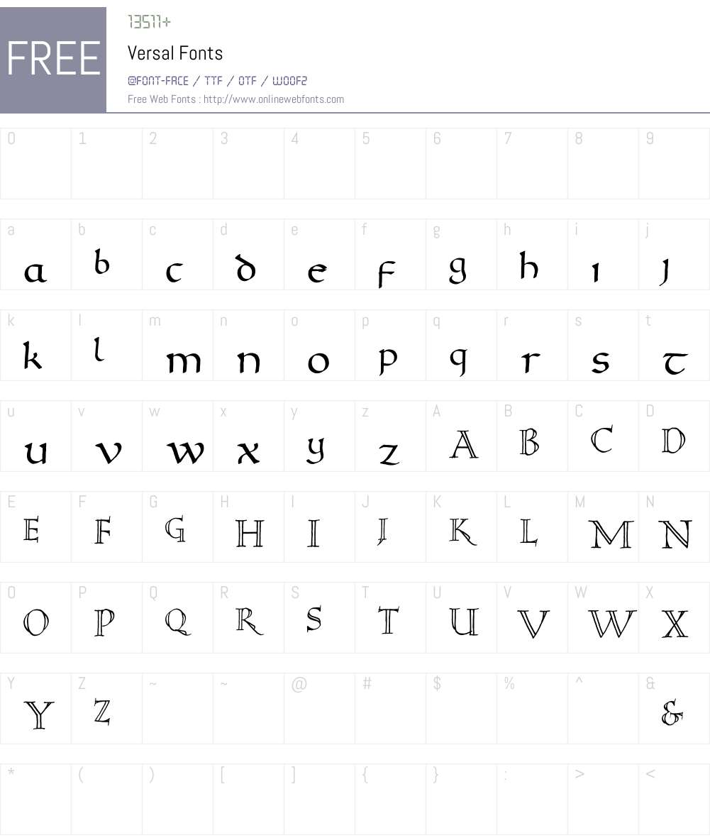 Versal Font Screenshots