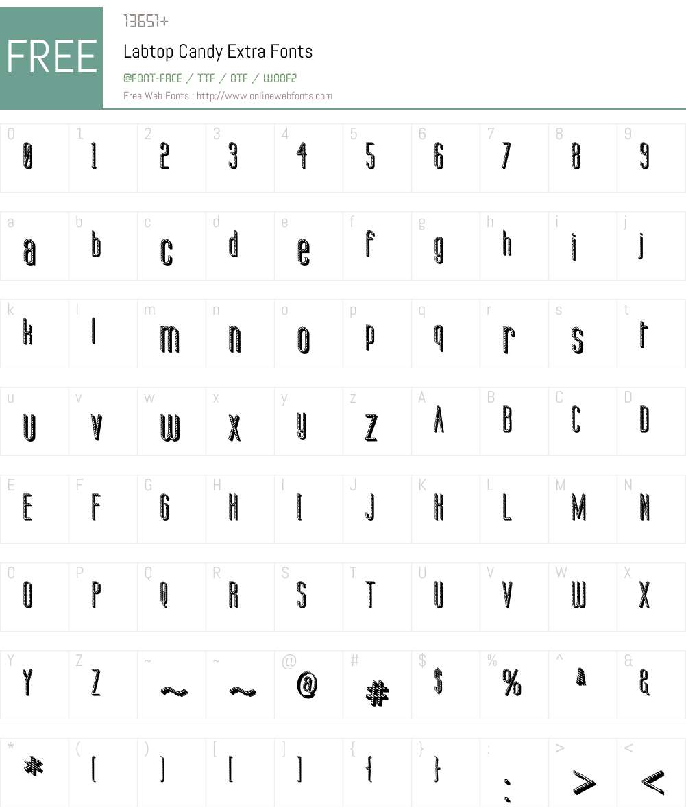Labtop Candy Extra Font Screenshots
