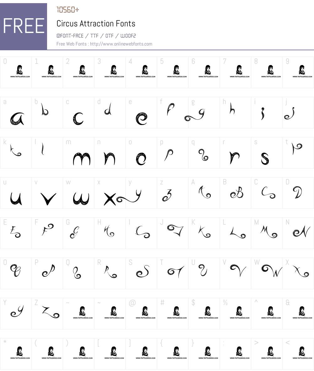 Circus Attraction Font Screenshots