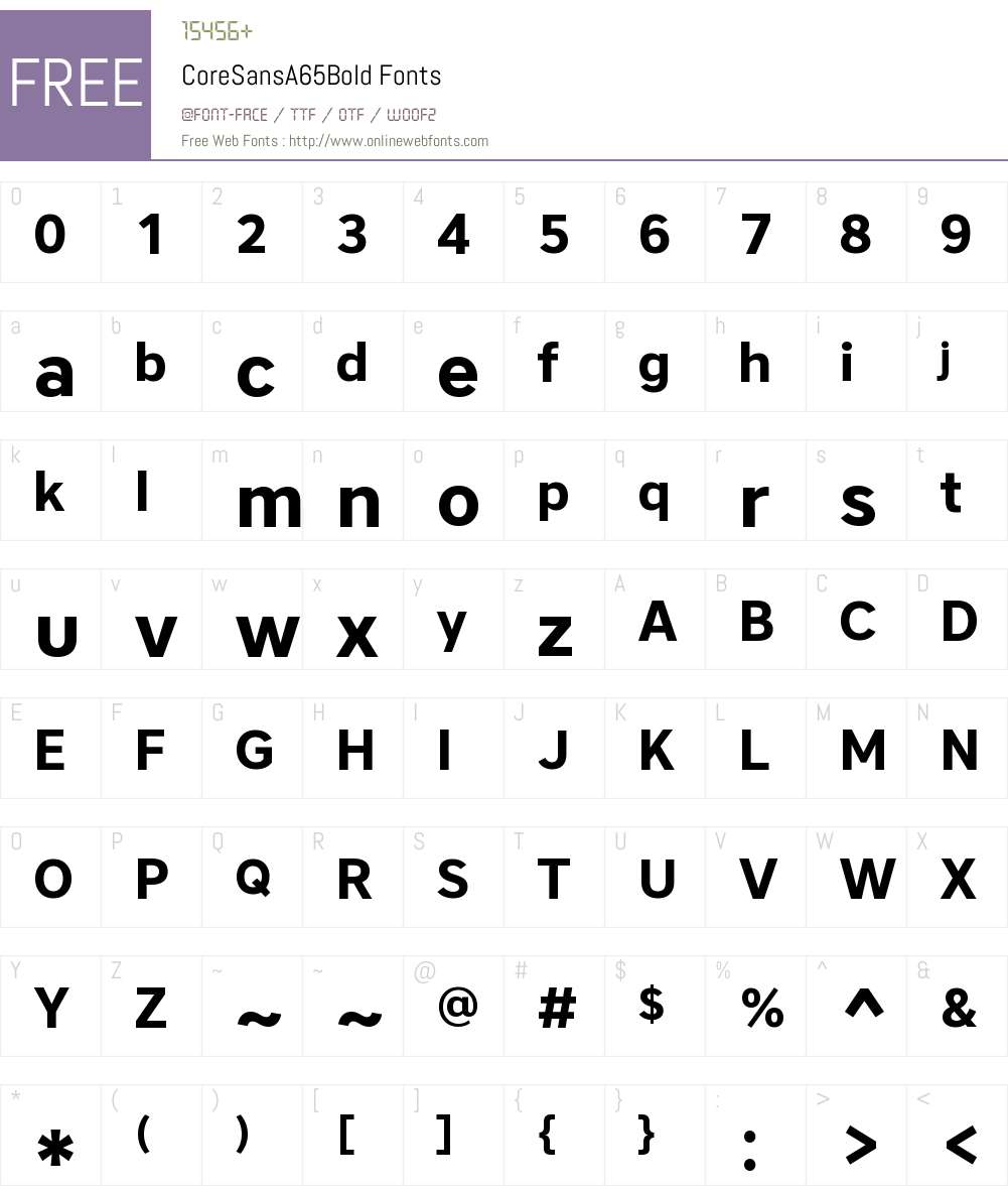 Core Sans A 65 Bold Font Screenshots