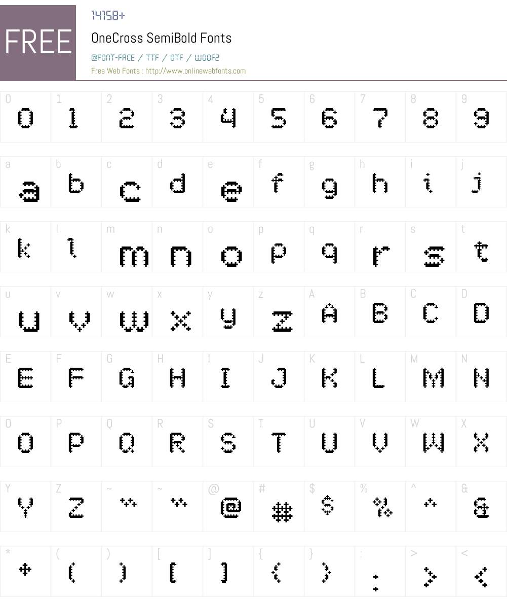 OneCross Font Screenshots