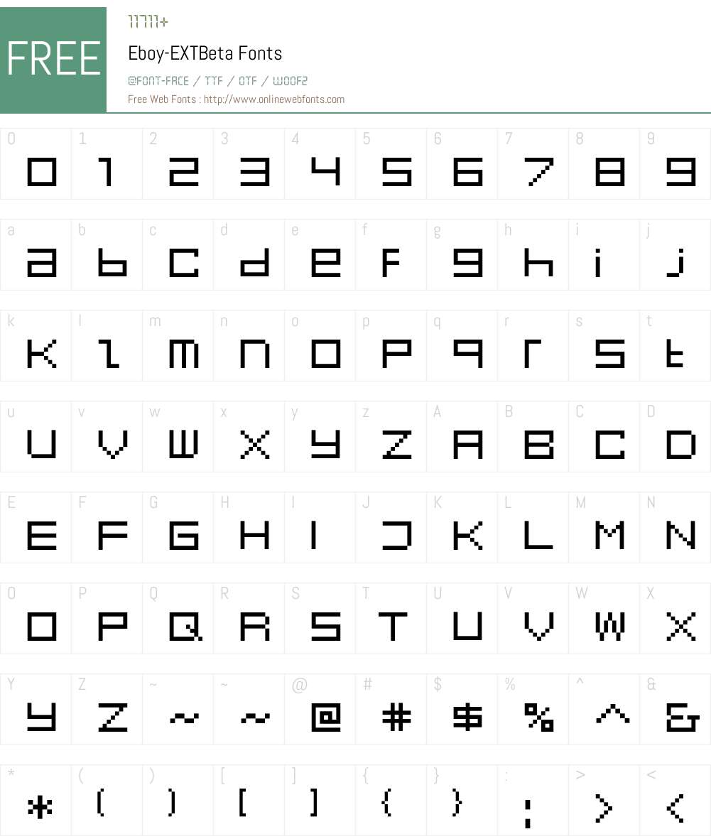 Eboy Font Screenshots