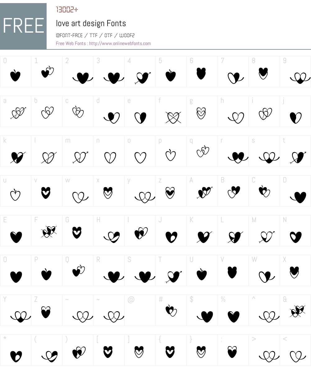 love art design 1.000 Fonts Free Download - OnlineWebFonts.COM