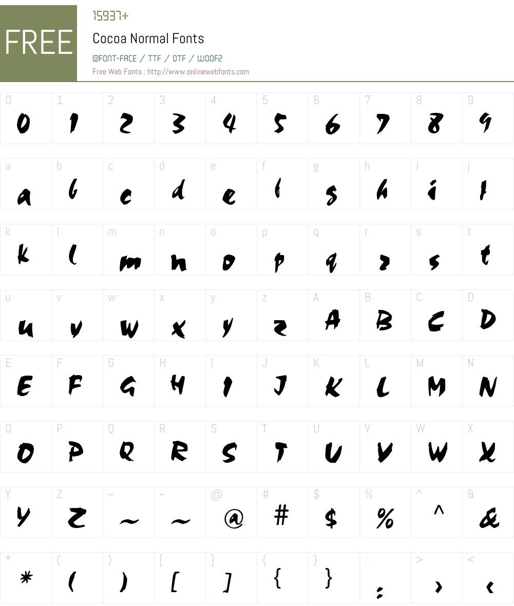 Cocoa Font Screenshots