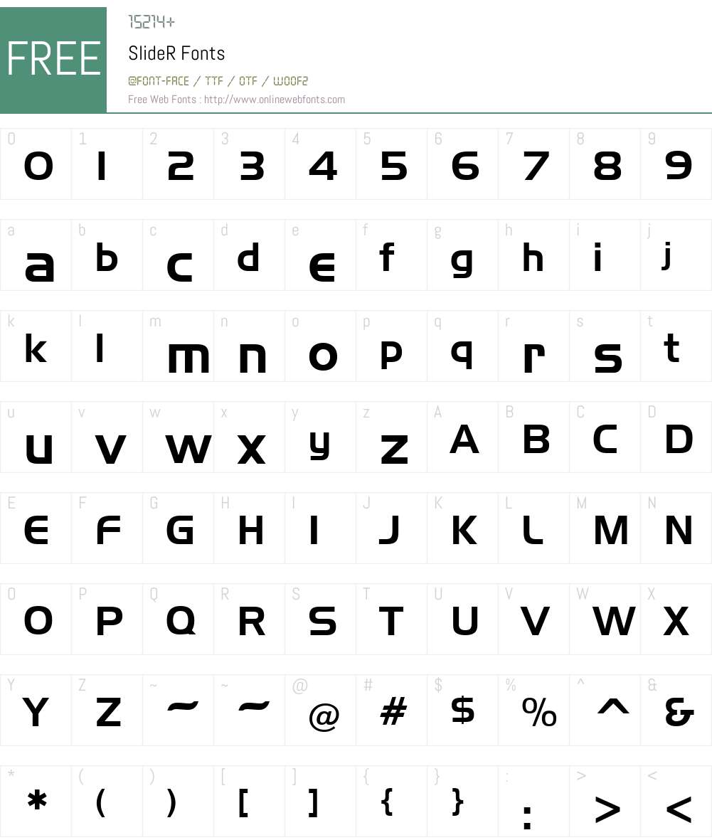 SlideR Font Screenshots