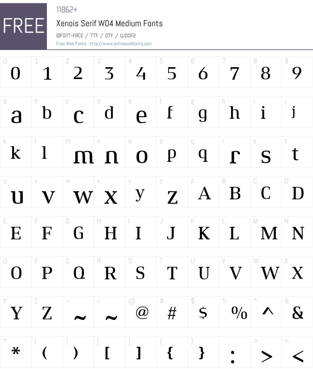 Xenois Serif Font Screenshots
