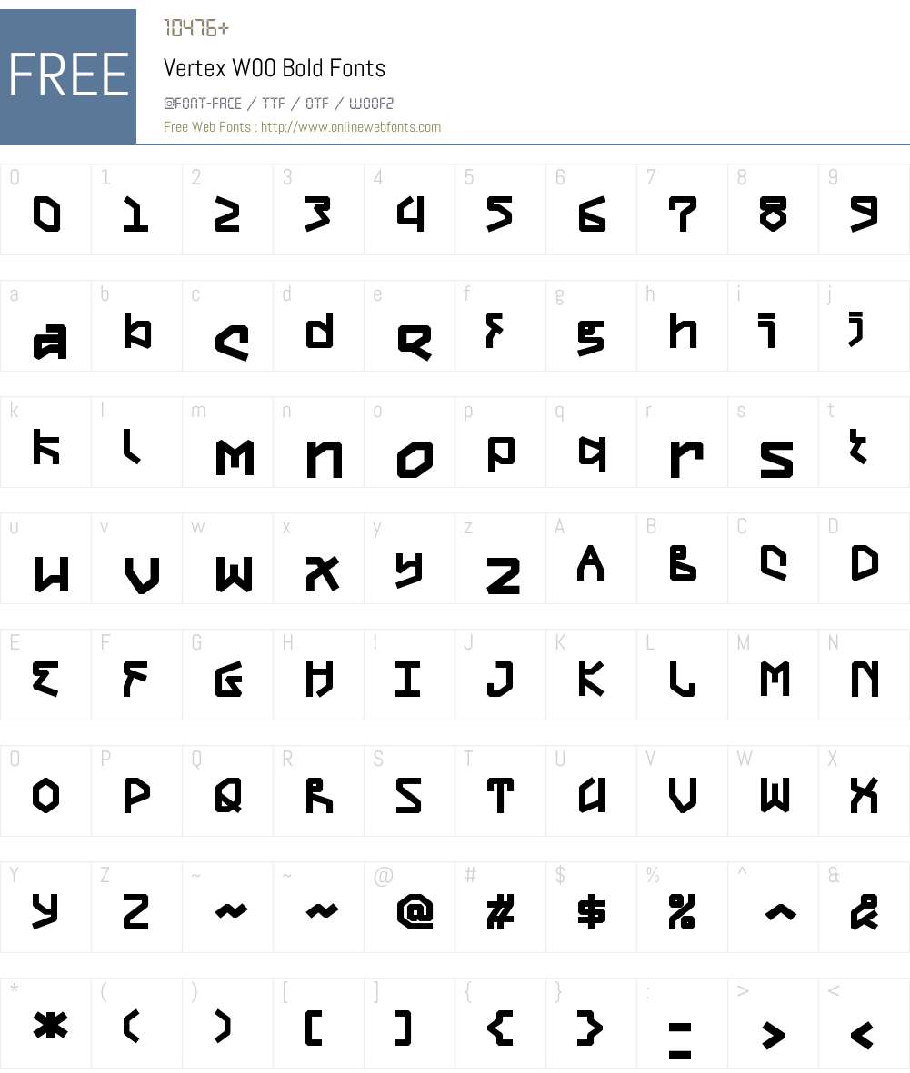 VertexW00-Bold Font Screenshots