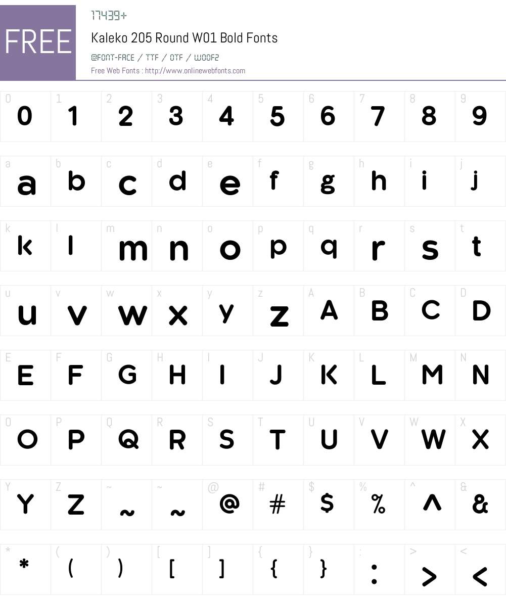 Kaleko205RoundW01-Bold Font Screenshots