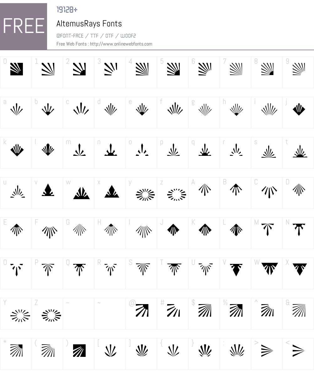 Altemus Font Screenshots