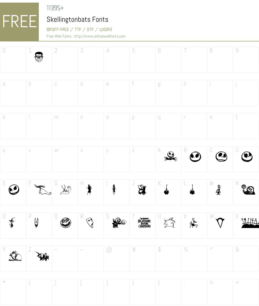 Skellingtonbats Font Screenshots