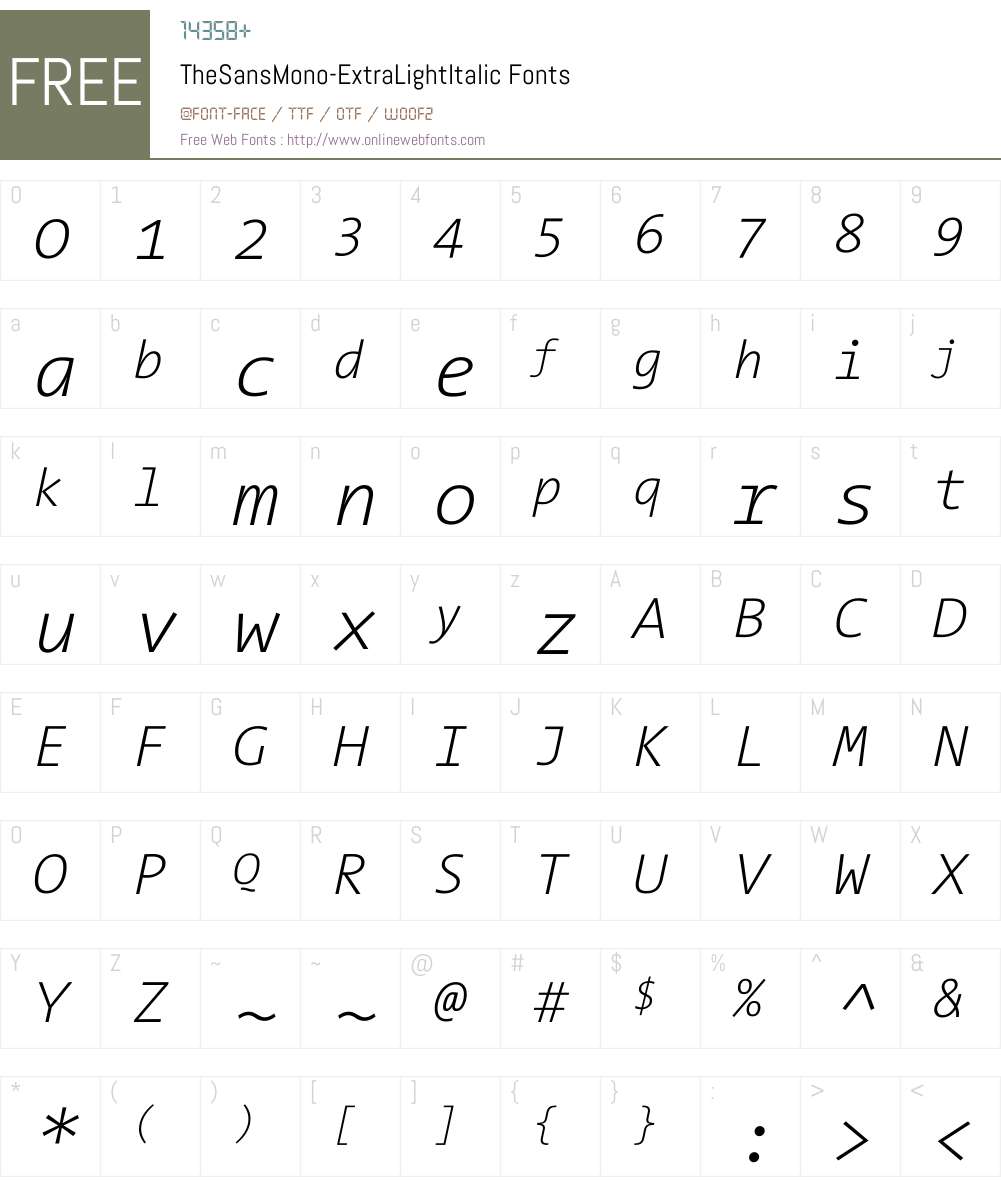 The Sans Mono- Font Screenshots
