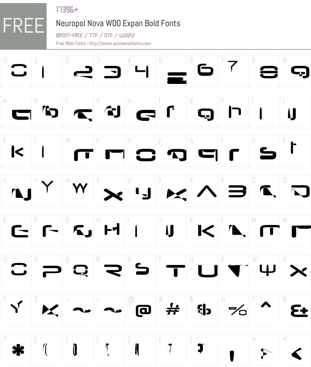 NeuropolNovaW00-ExpanBold Font Screenshots