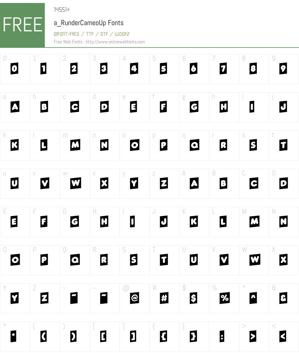 a_RunderCmUp Font Screenshots
