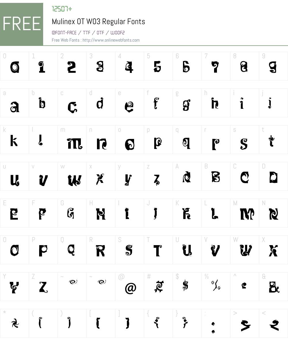 FF Mulinex Font Screenshots