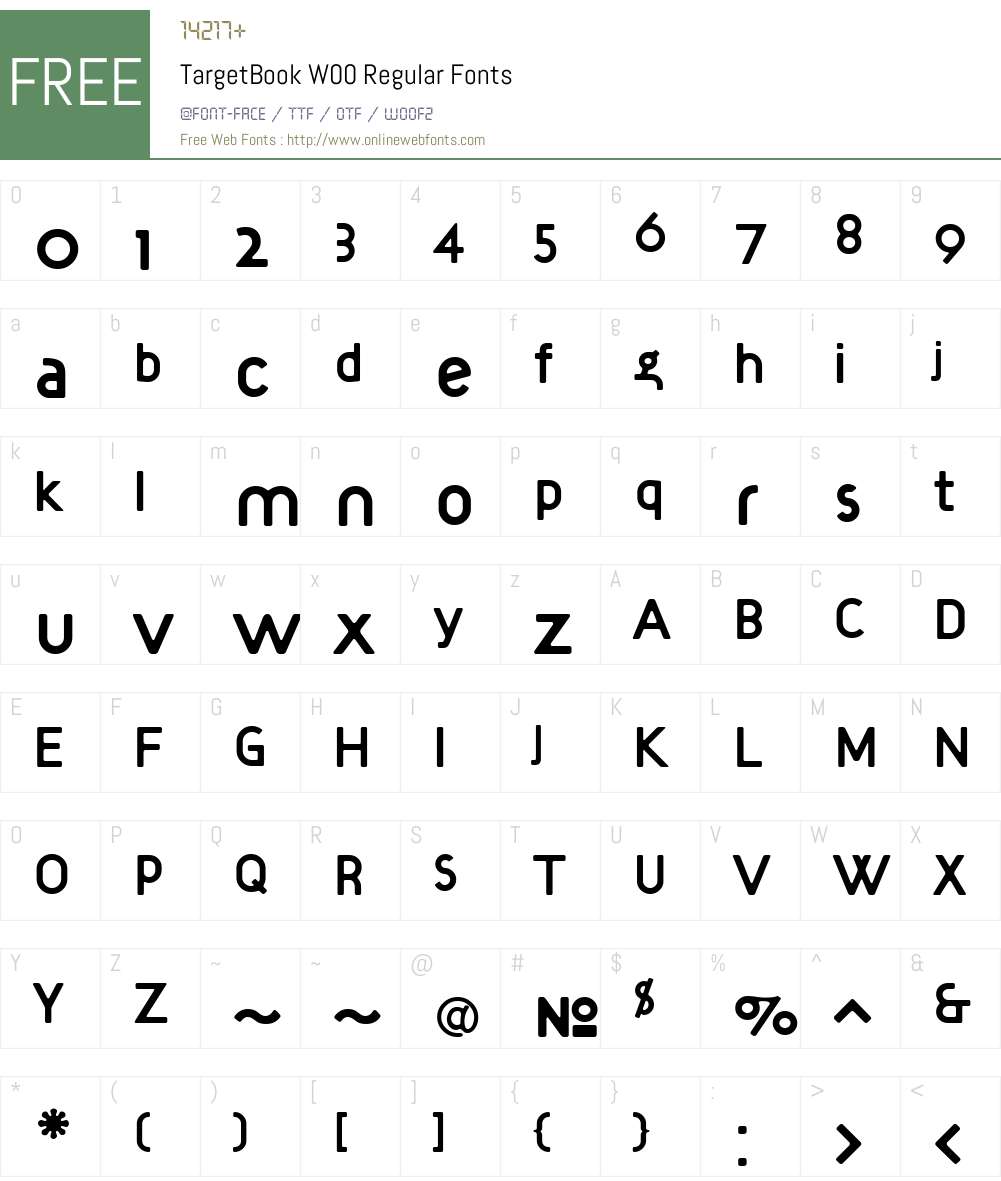 Target Font Screenshots
