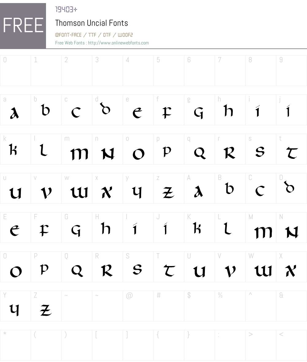Thomson Uncial Font Screenshots