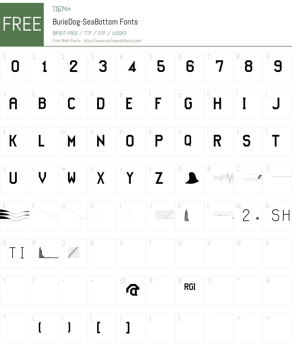 BurieDog Font Screenshots