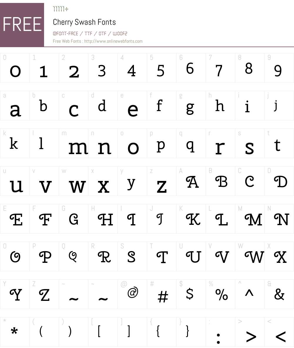 Cherry Swash Font Screenshots