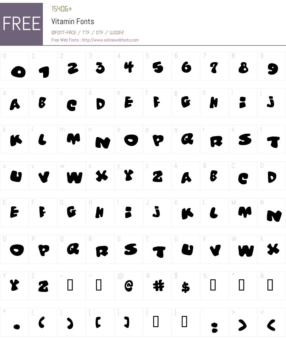 Vitamin Font Screenshots