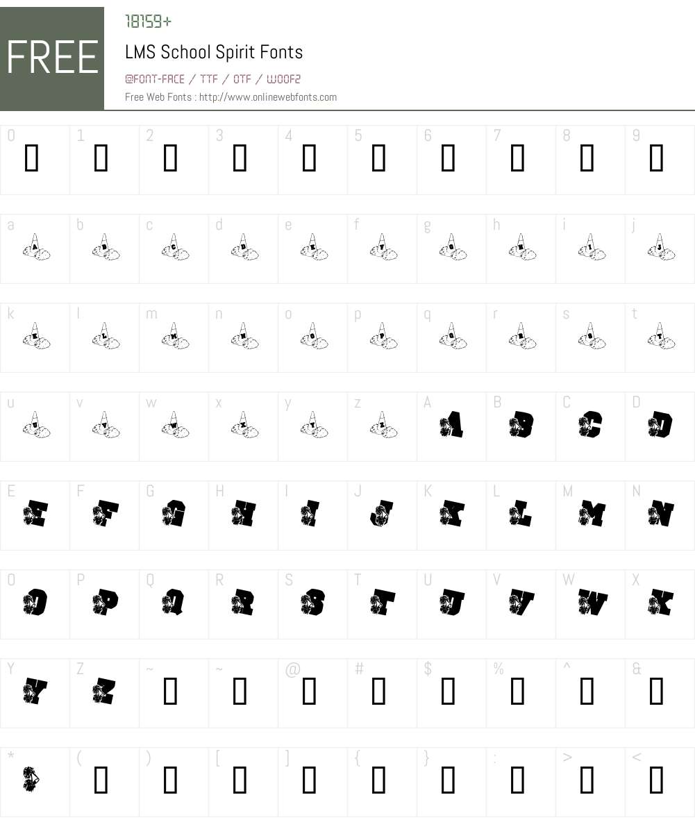 LMS School Spirit Font Screenshots