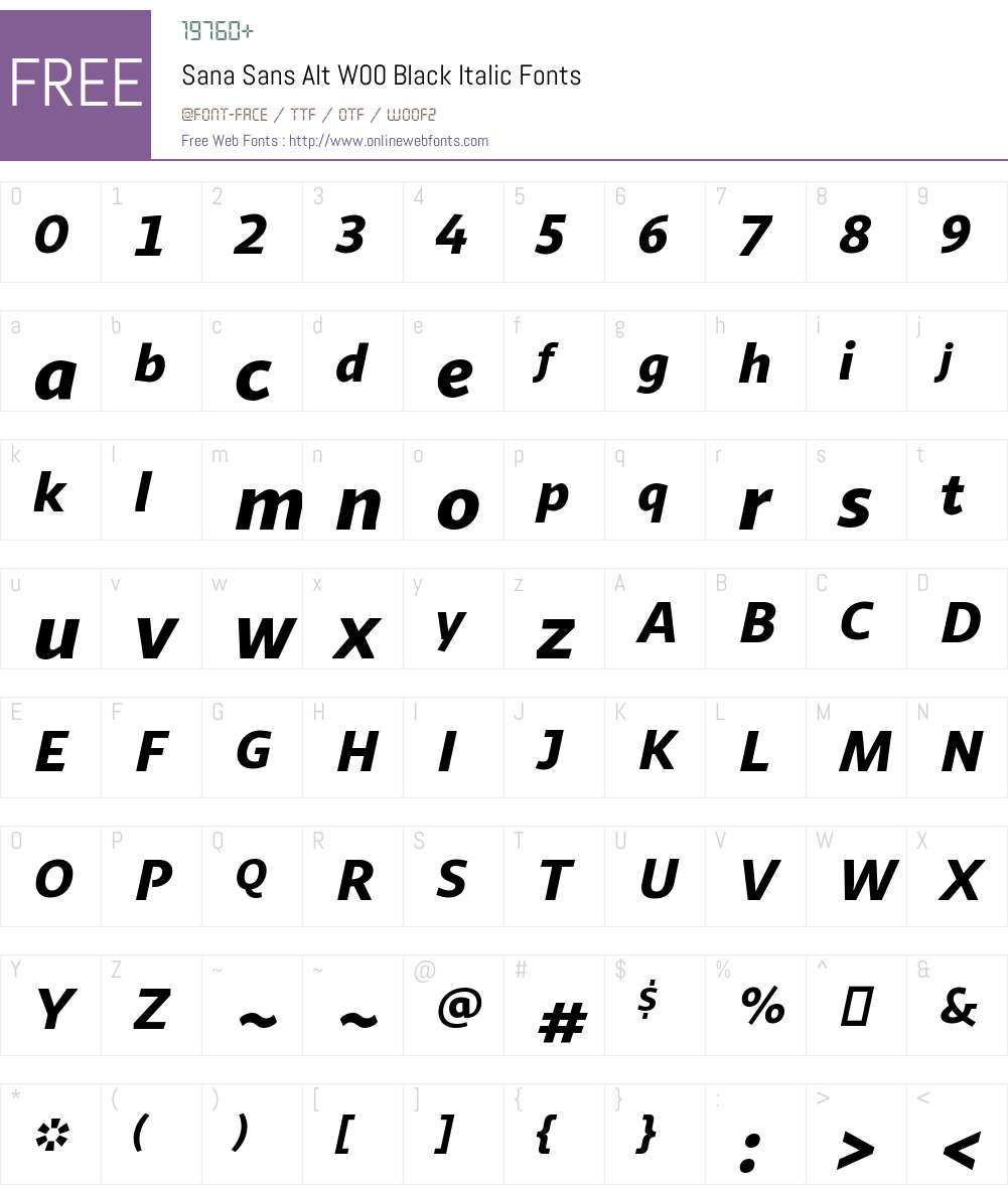 Sana Sans Font Screenshots
