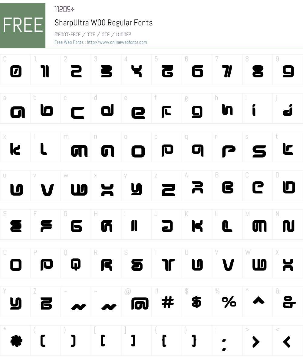 SharpUltra Font Screenshots