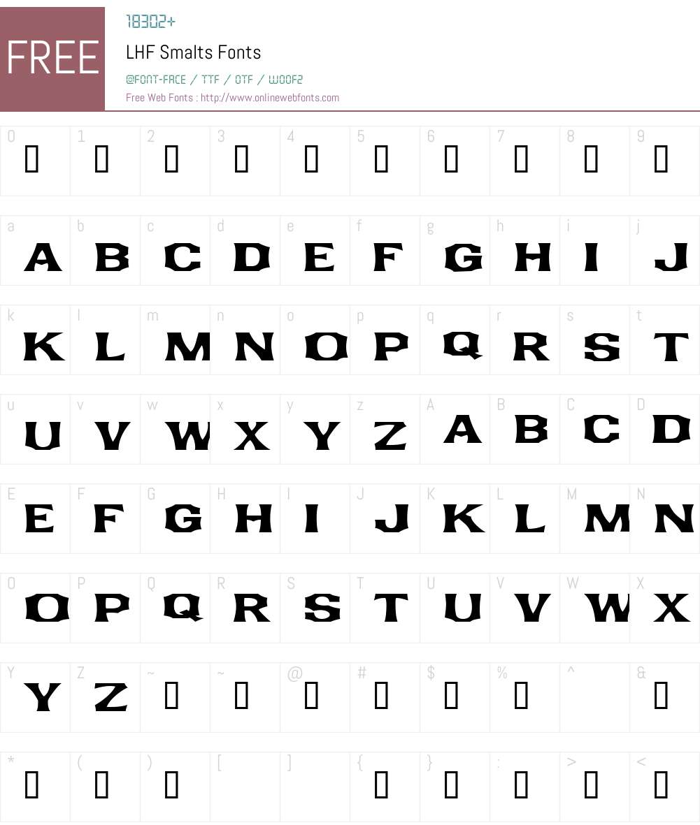 LHF Smalts Font Screenshots