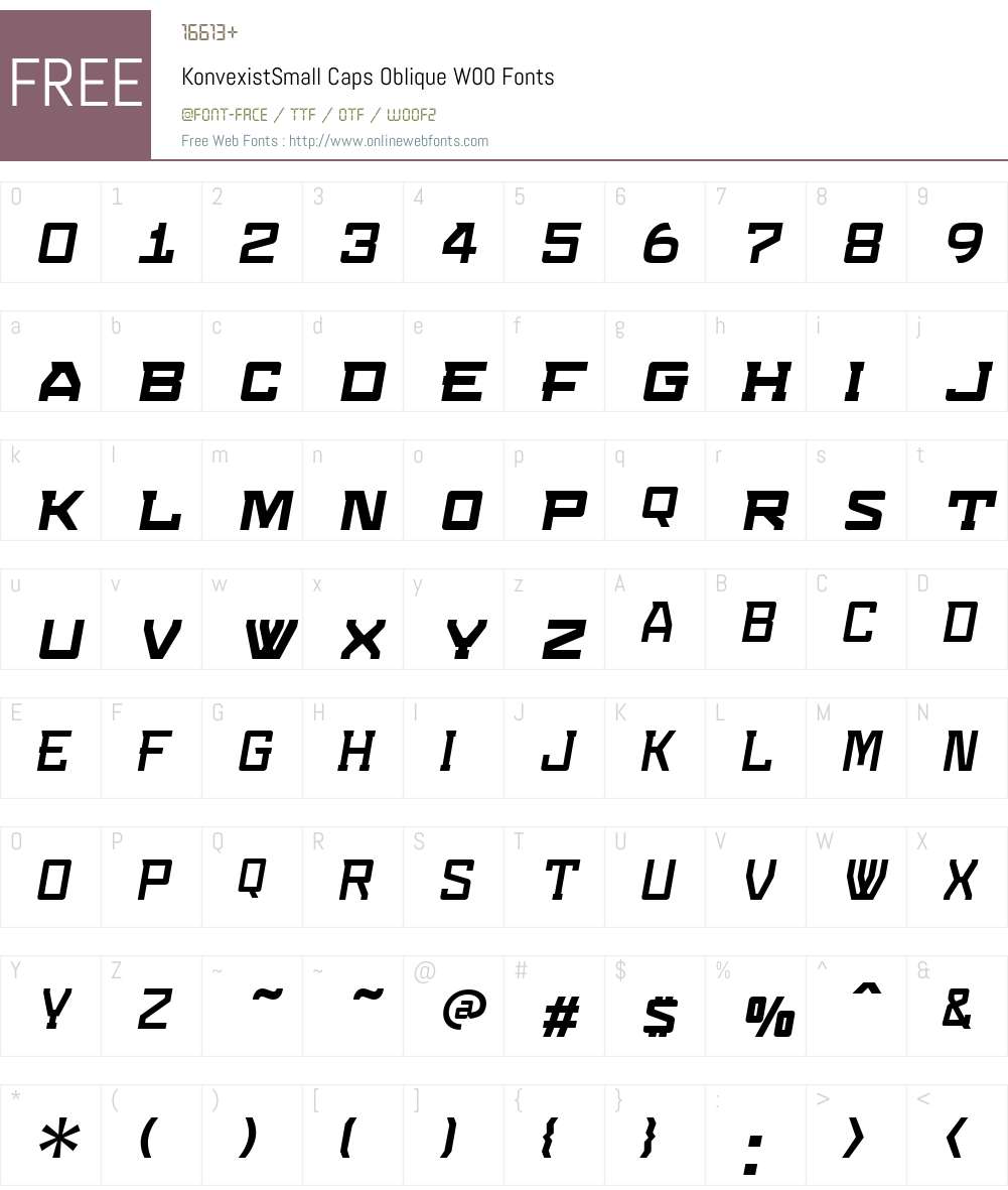 Konvexist Font Screenshots