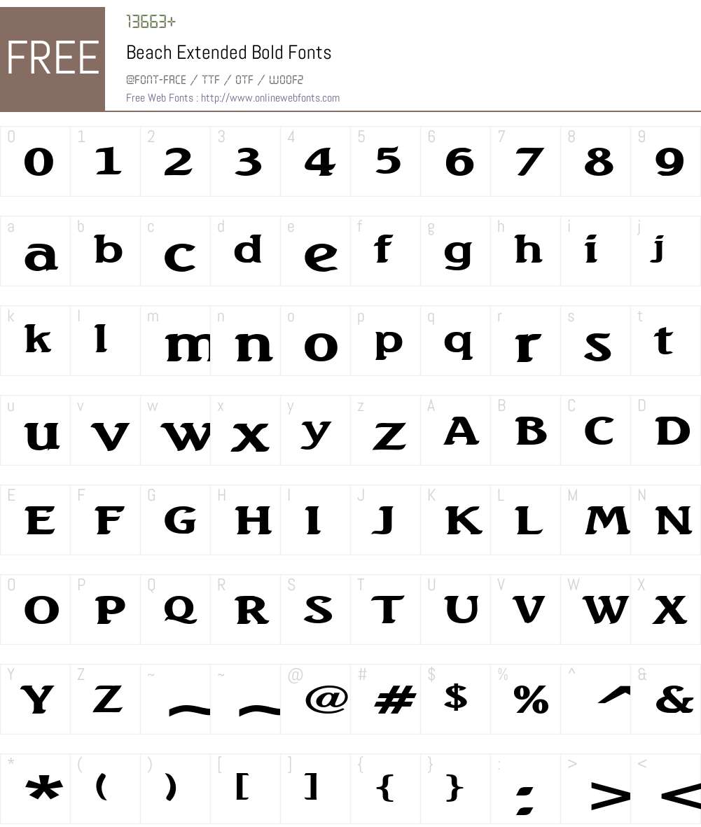 Beach Extended Font Screenshots