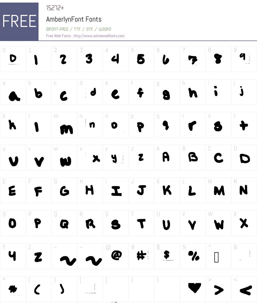 AmberlynFont Font Screenshots