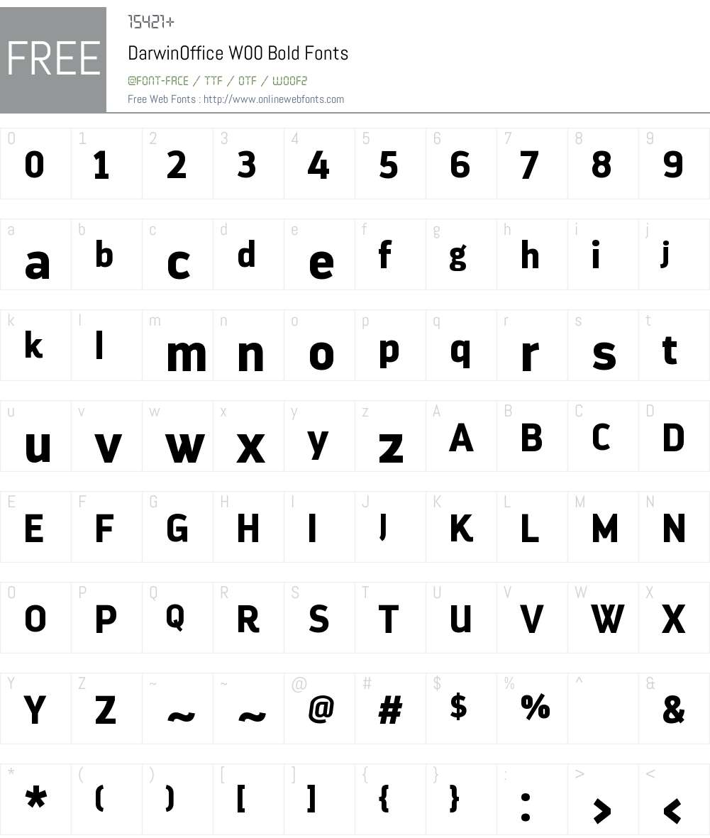 DarwinOfficeW00-Bold Font Screenshots