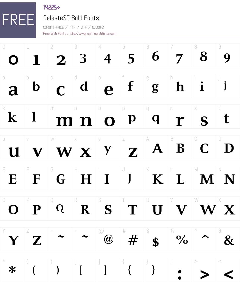 CelesteST Font Screenshots