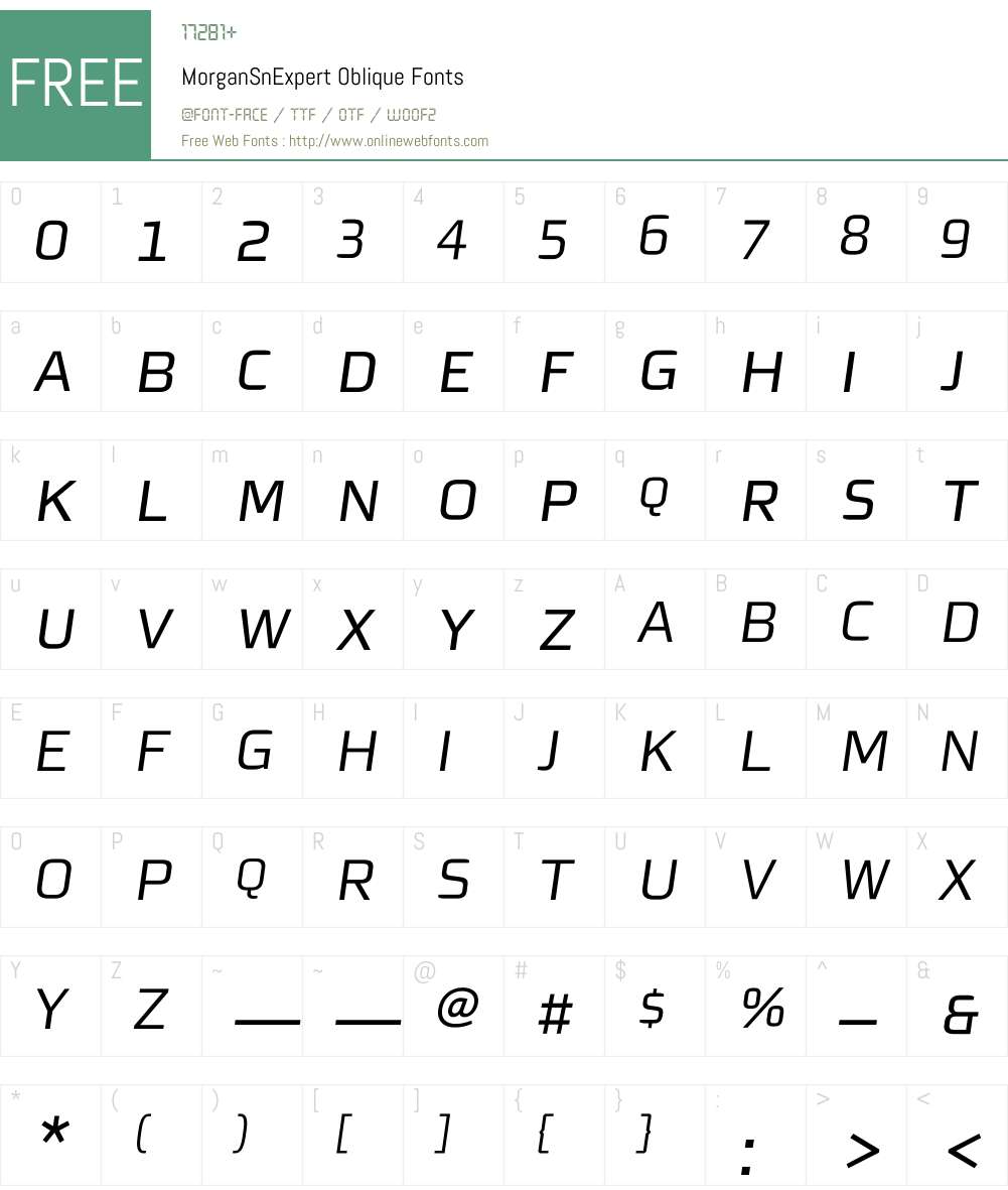 MorganSnExpert Font Screenshots