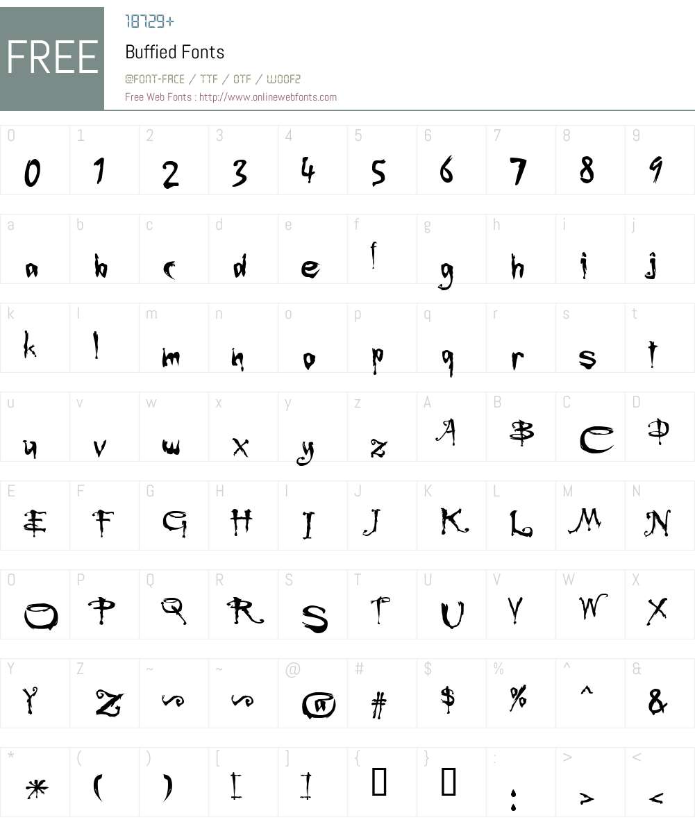 Buffied Font Screenshots