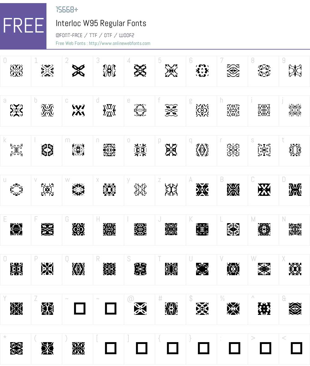 Interloc Font Screenshots