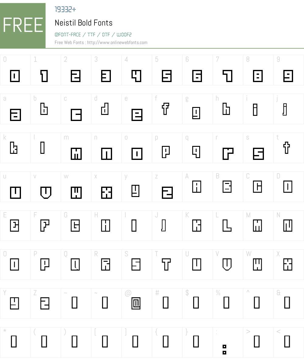 Neistil Font Screenshots