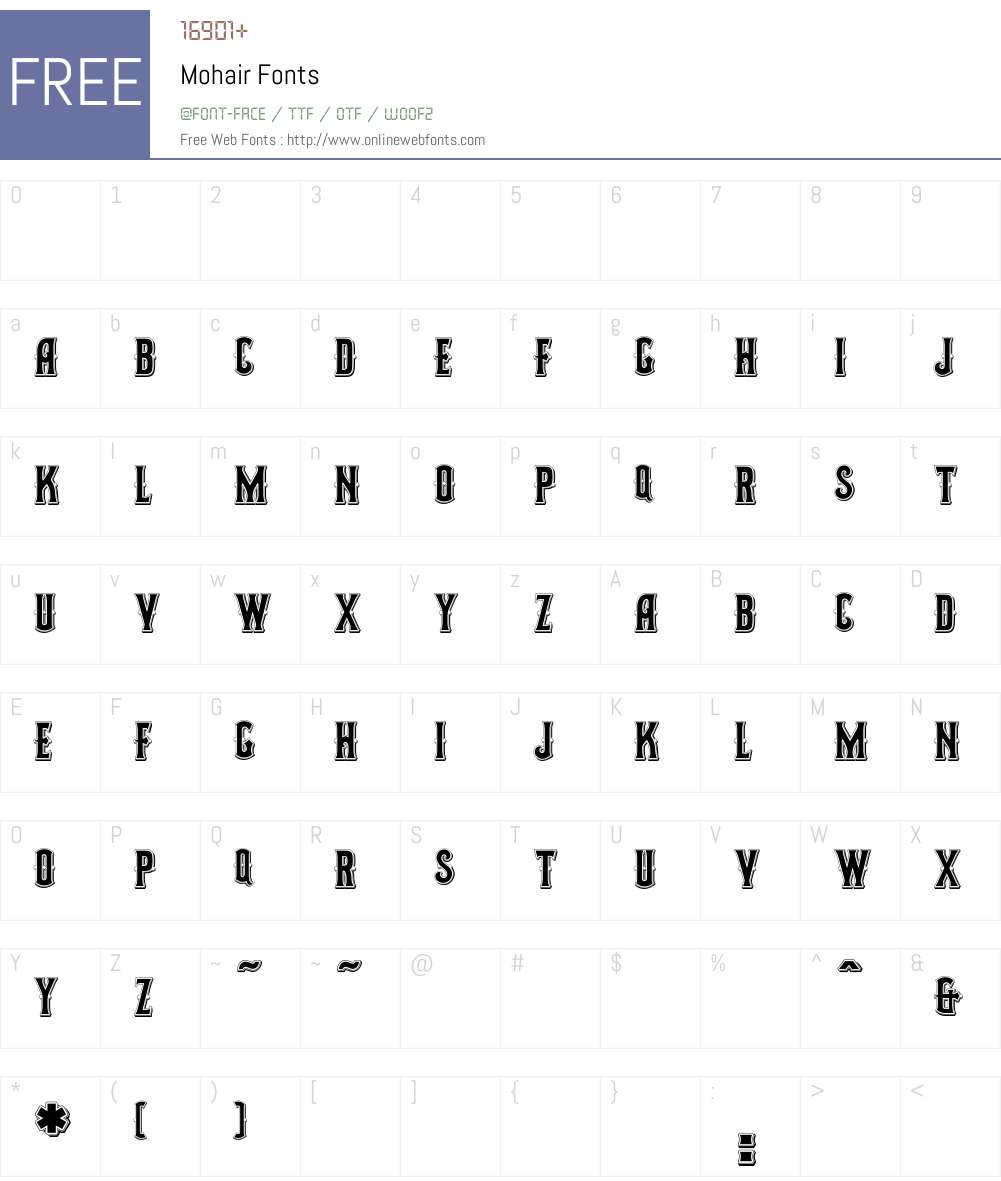 Mohair Font Screenshots