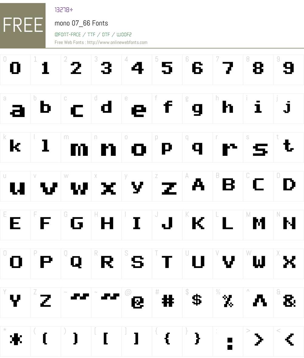 mono 07_66 Font Screenshots
