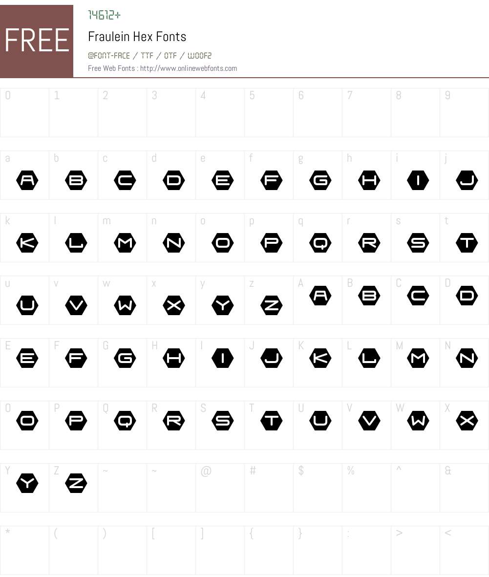 Fraulein Hex Font Screenshots