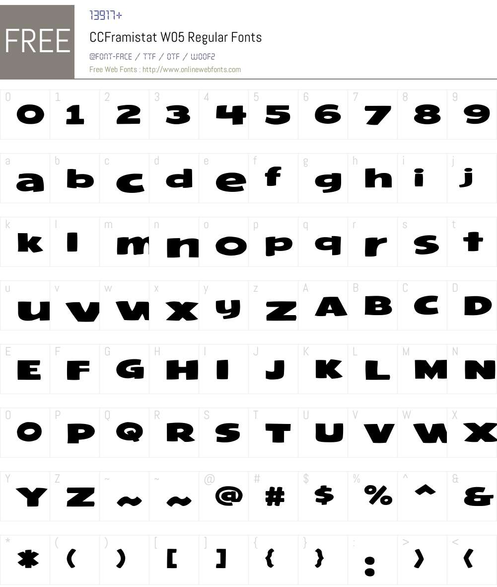 CCFramistat W05 Regular 1.10 Fonts Free Download - OnlineWebFonts.COM